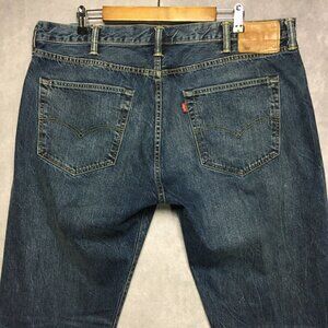 Levis Mens 501 Original‎ Fit Blue Jeans size 40x34 Premium Denim Button Fly